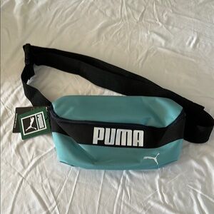 Puma Turquoise and Black Waist Bag